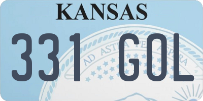 KS license plate 331GOL