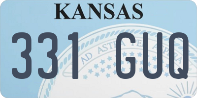 KS license plate 331GUQ
