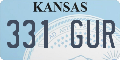 KS license plate 331GUR