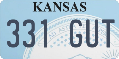 KS license plate 331GUT