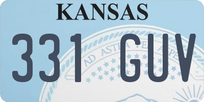 KS license plate 331GUV