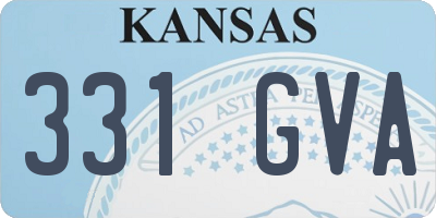 KS license plate 331GVA