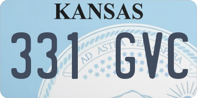 KS license plate 331GVC