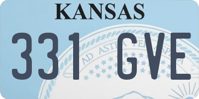 KS license plate 331GVE