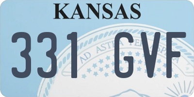 KS license plate 331GVF