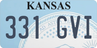 KS license plate 331GVI