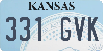 KS license plate 331GVK