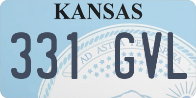 KS license plate 331GVL