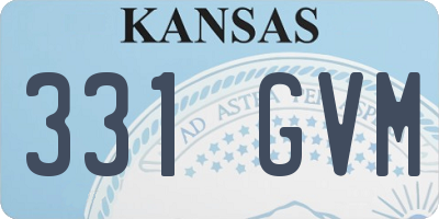 KS license plate 331GVM