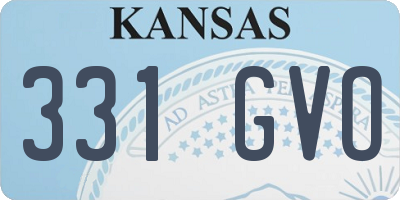 KS license plate 331GVO