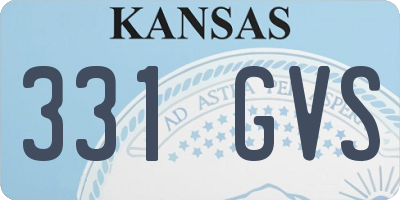 KS license plate 331GVS