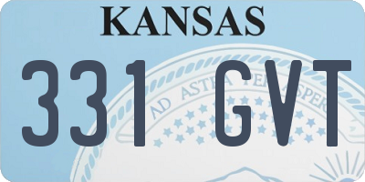 KS license plate 331GVT