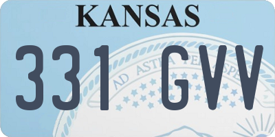 KS license plate 331GVV