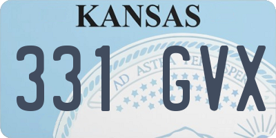 KS license plate 331GVX
