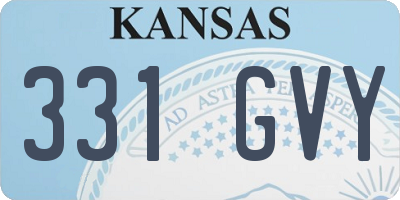 KS license plate 331GVY