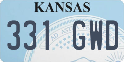 KS license plate 331GWD