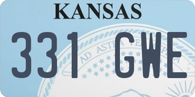 KS license plate 331GWE