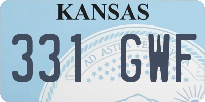 KS license plate 331GWF