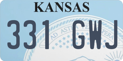 KS license plate 331GWJ