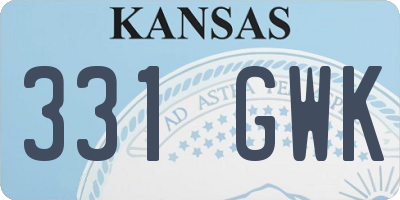 KS license plate 331GWK