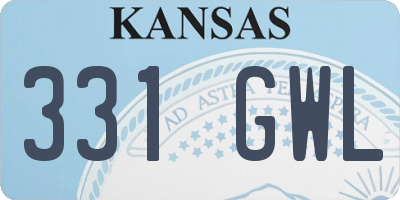 KS license plate 331GWL