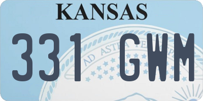KS license plate 331GWM