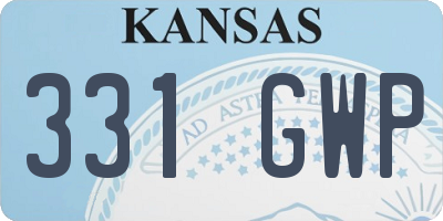 KS license plate 331GWP