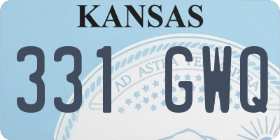 KS license plate 331GWQ