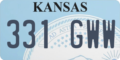 KS license plate 331GWW