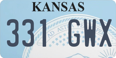 KS license plate 331GWX