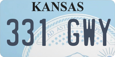 KS license plate 331GWY