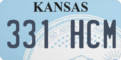 KS license plate 331HCM