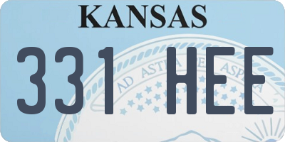 KS license plate 331HEE