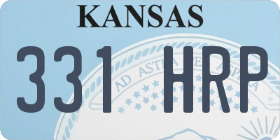 KS license plate 331HRP