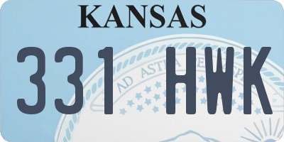 KS license plate 331HWK