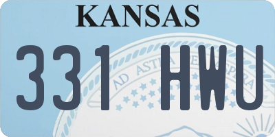 KS license plate 331HWU