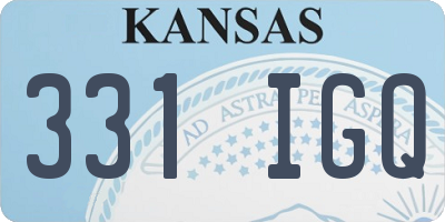 KS license plate 331IGQ