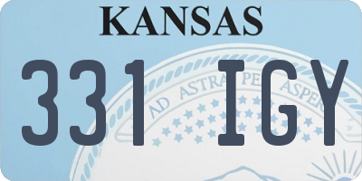 KS license plate 331IGY