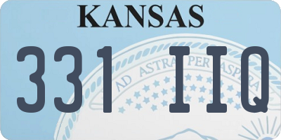 KS license plate 331IIQ