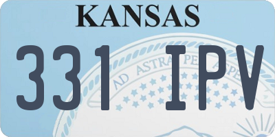 KS license plate 331IPV