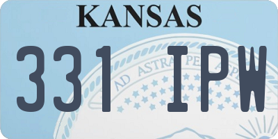KS license plate 331IPW