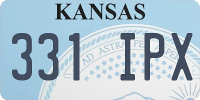 KS license plate 331IPX