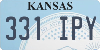 KS license plate 331IPY