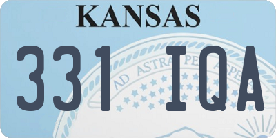 KS license plate 331IQA