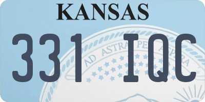KS license plate 331IQC