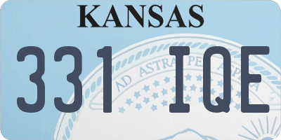 KS license plate 331IQE