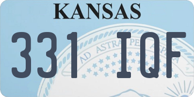 KS license plate 331IQF