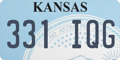 KS license plate 331IQG
