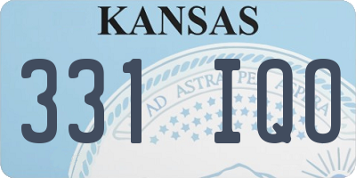KS license plate 331IQO