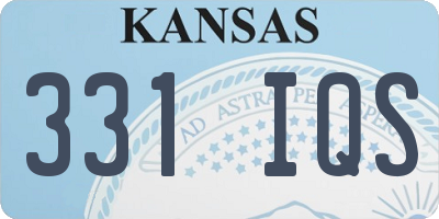 KS license plate 331IQS